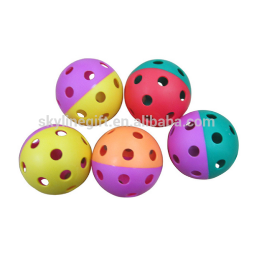 plastic colorful pickleball/hollow baseball/wiffle ball